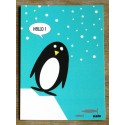 carte postale Hello le pingouin