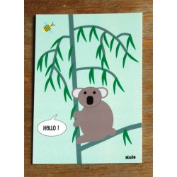 carte postale Hello le koala