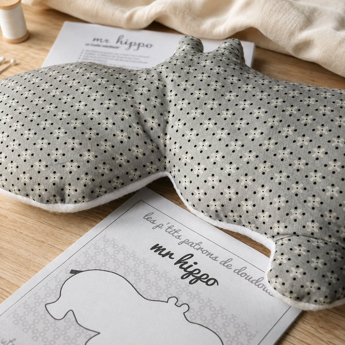Mr Hippo patron de doudou