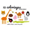 cartes à colorier thème animaux