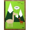 carte postale Hola les lamas