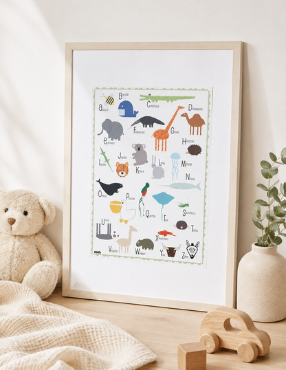 Affiche - L'abécédaire des animaux