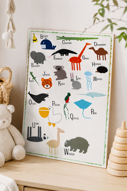 Affiche - L'abécédaire des animaux