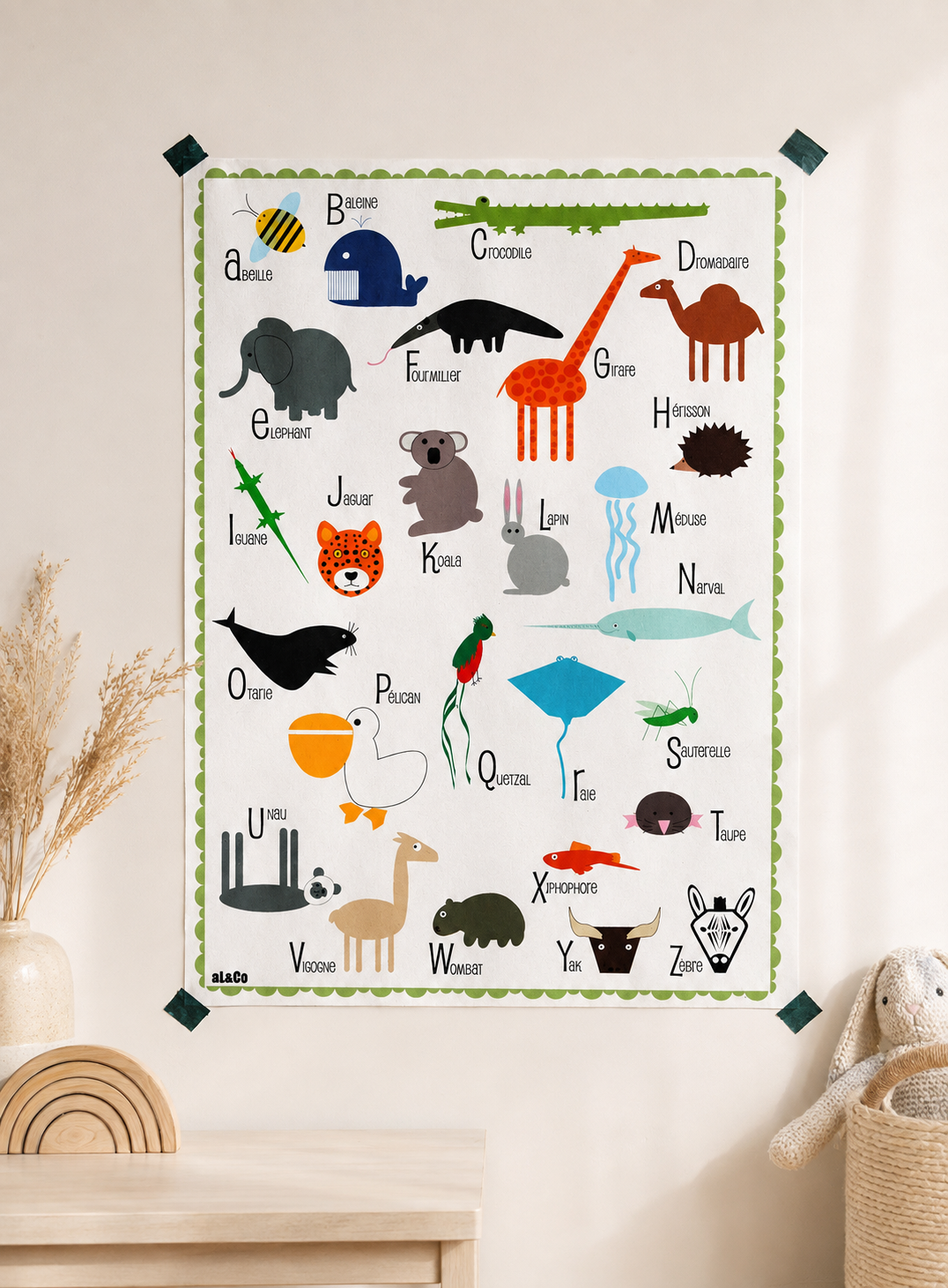 Affiche - L'abécédaire des animaux