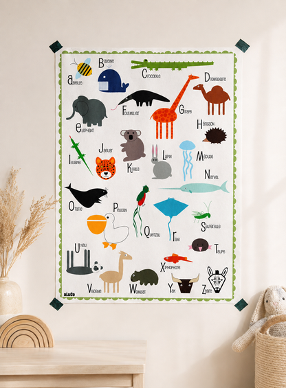 Affiche - L'abécédaire des animaux