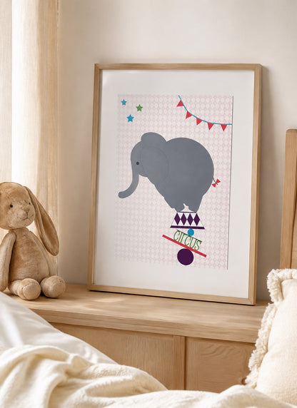 affiche éléphant de cirque