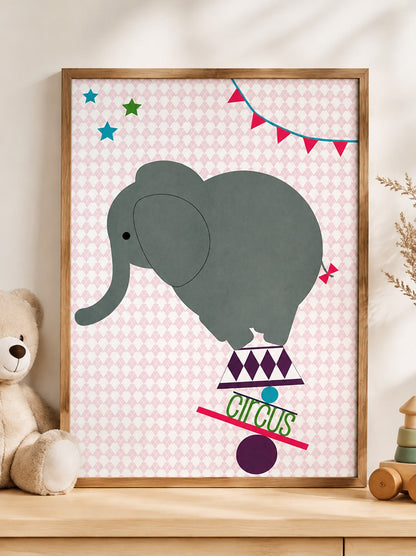 affiche éléphant de cirque