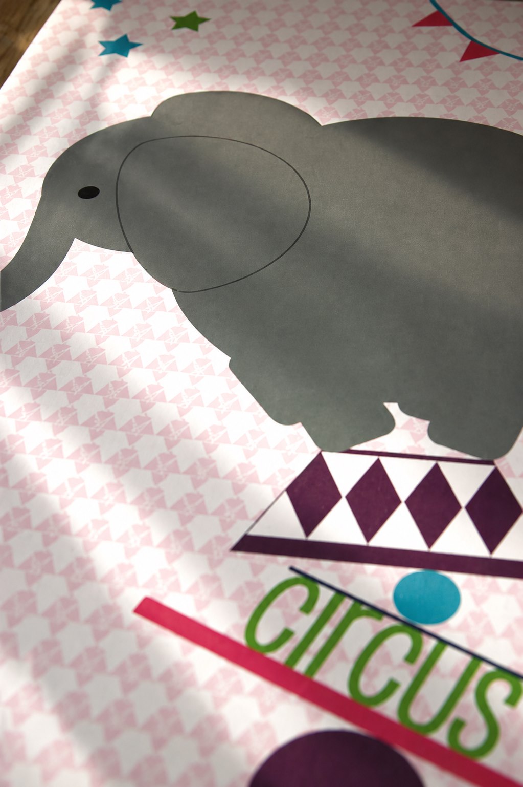 affiche éléphant de cirque