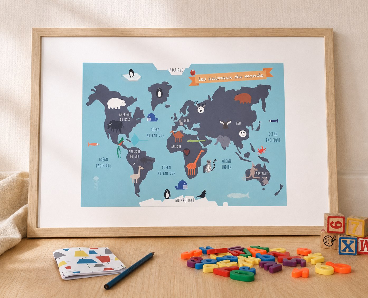 Affiche Les animaux du monde