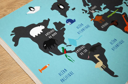 Affiche Les animaux du monde