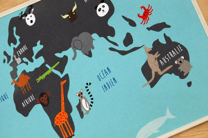 Affiche Les animaux du monde