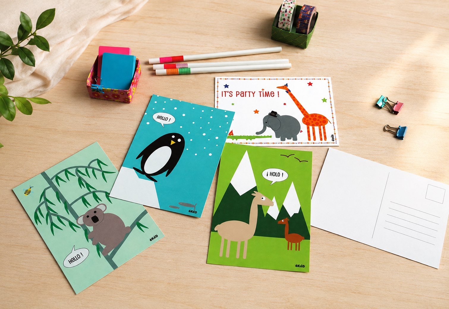 carte postale anniversaire - it's party time