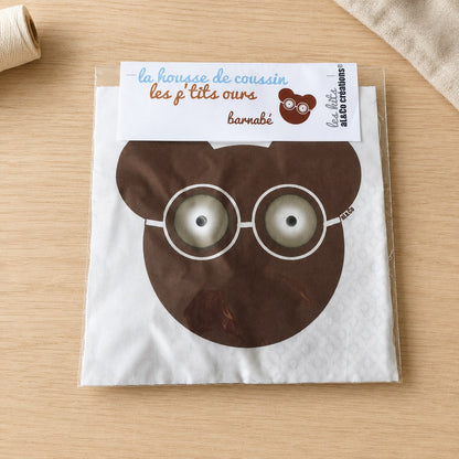 Kit coussin ours Barnabé et ses lunettes