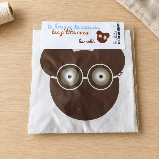 Kit coussin ours Barnabé et ses lunettes