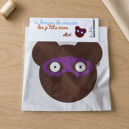 Kit coussin ours Elliot le super héros