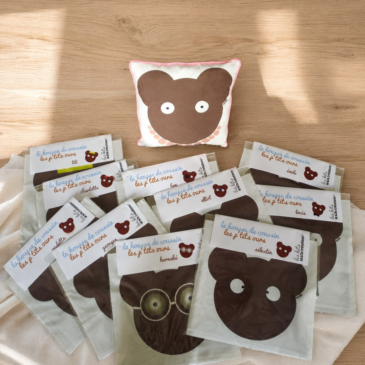 Kit coussin ours Elliot le super héros
