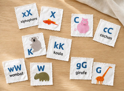 le mémory abécédaire ABC des animaux kit couture