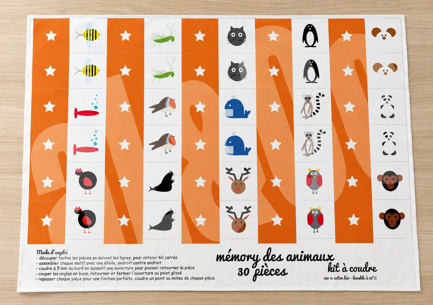 le mémory des animaux kit couture