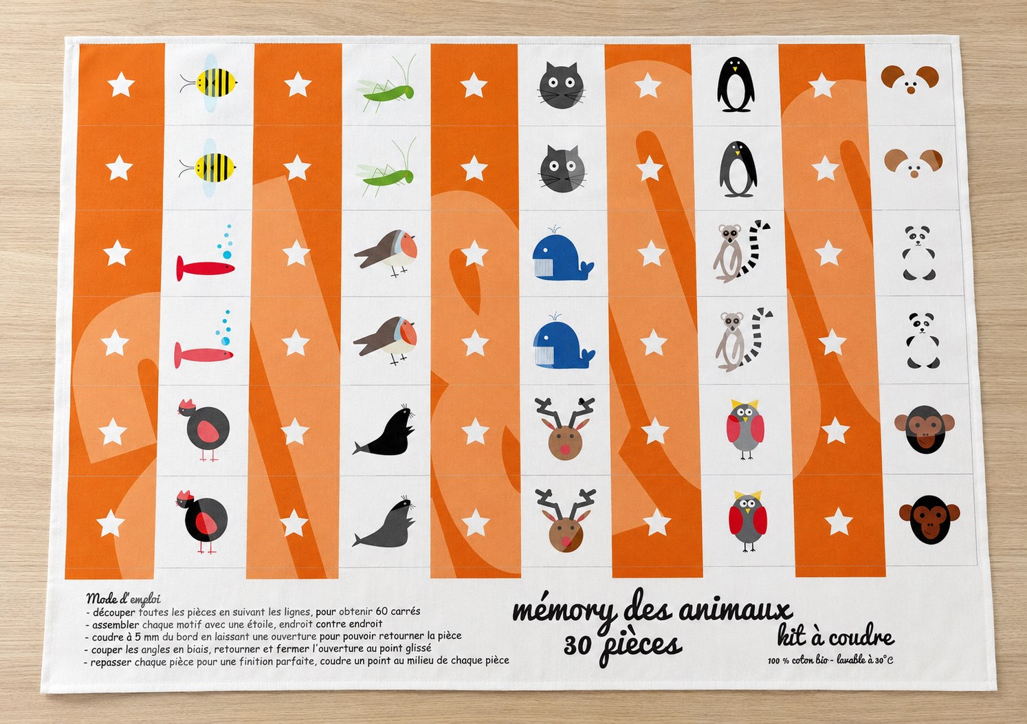 le mémory des animaux kit couture