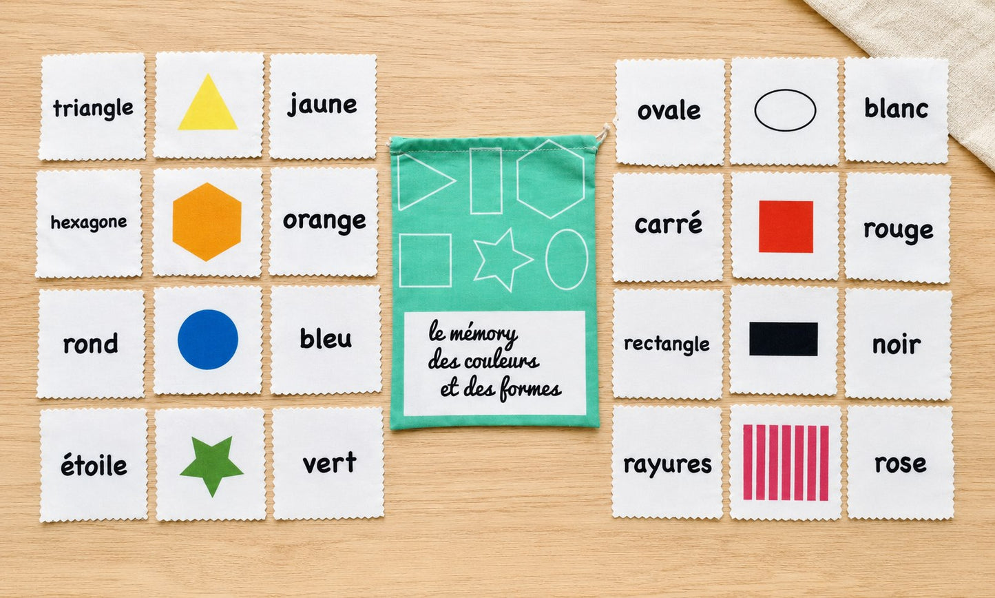 le mémory des formes et des couleurs