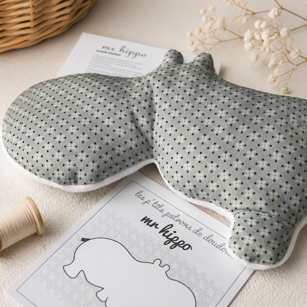 Mr Hippo patron de doudou
