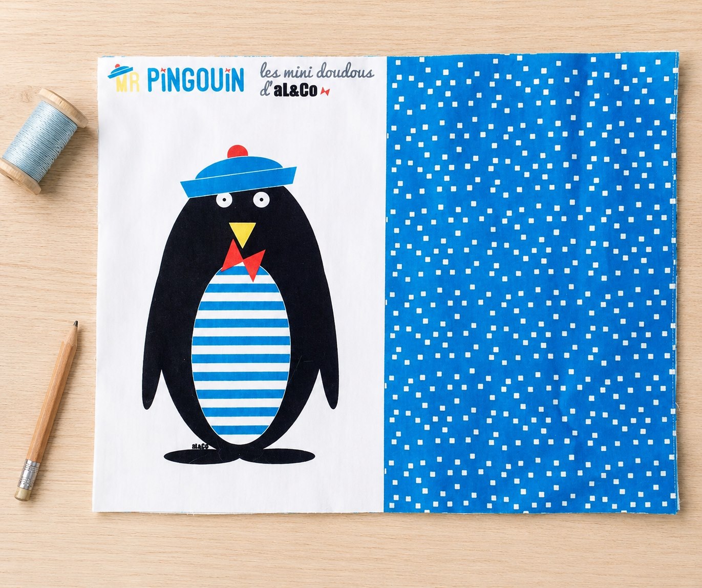 Pingouin marin mini poupée doudou