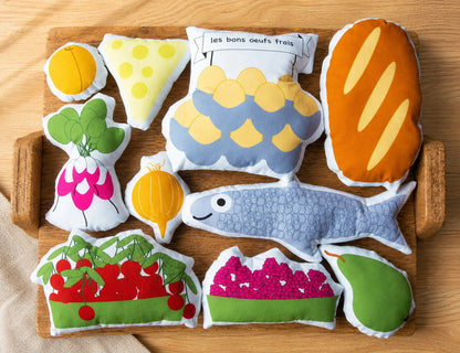 Retour de marché  - fruits et légumes - kit couture